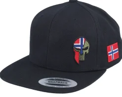 Norway Army Skull Black Snapback - Army Head