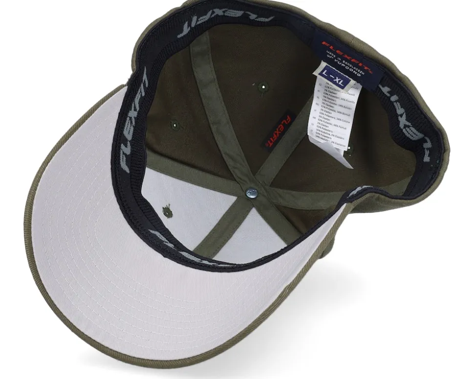 Norway Army Skull Olive Wooly Combed Flexfit - Army Head