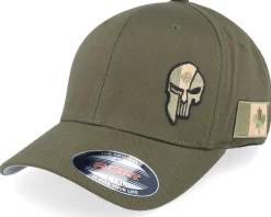 Norway Army Skull Olive Wooly Combed Flexfit - Army Head