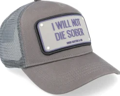 Not Die Sober Grey Trucker - John Hatter & Co