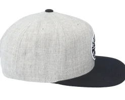 Oath III Light Heather Grey/Black Snapback - Brixton