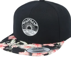 Ocean Sunset Black/Floral Snapback - Iconic