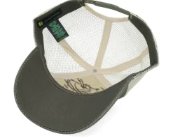 Oil Skin Look W/Mesh Back Olive Trucker - John Deere