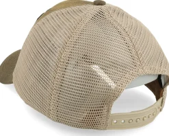 Oilskin Look Belt Buckle Brown/Khaki Trucker - John Deere