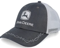 Oilskin Look With Mesh Back Grey/Black Trucker - John Deere