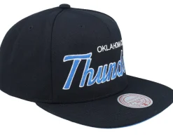 Oklahoma City Thunder Team Script 2.0 Black Snapback - Mitchell & Ness