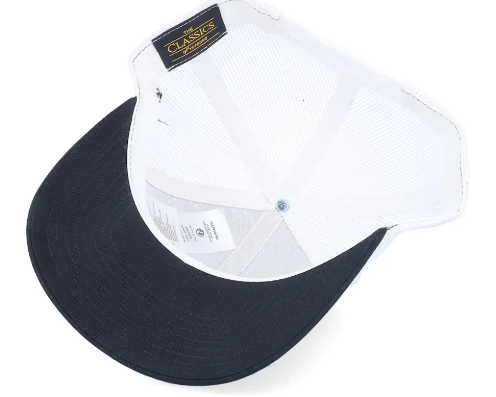 Old English Logo 2 Tone Black/White Trucker - Bearded Man