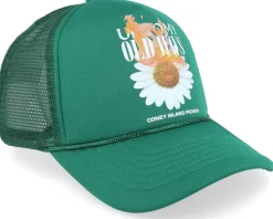 Old Ways Graphic Pine Green Trucker - Coney Island Picnic