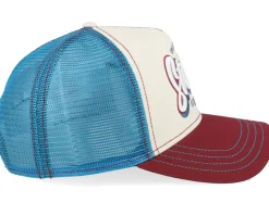 One For All Wine/Off White A-Frame Trucker - Stetson