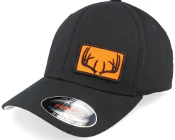 Orange Antlers Patch Side Black Flexfit - Hunter