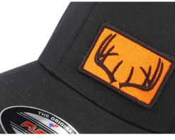Orange Antlers Patch Side Black Flexfit - Hunter