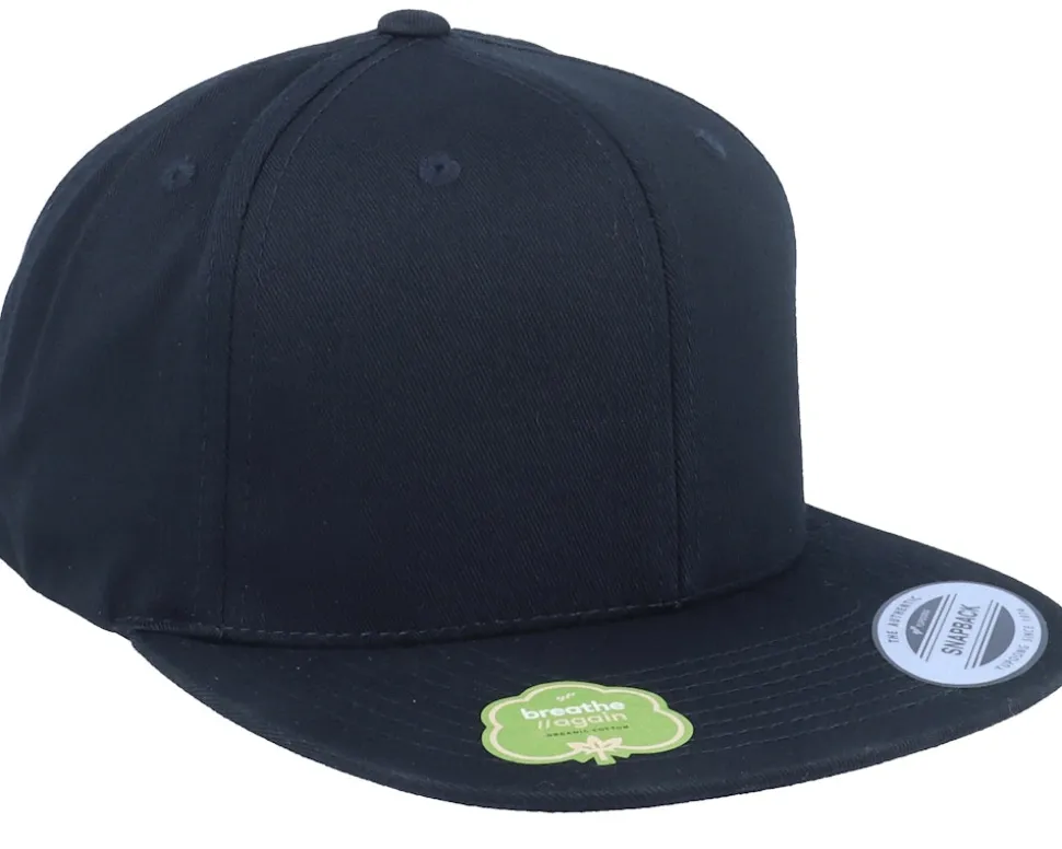 Organic Black/Black Snapback - Yupoong