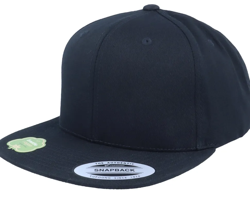 Organic Black/Black Snapback - Yupoong