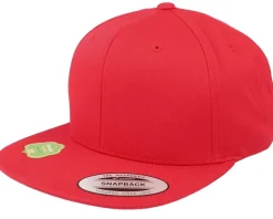 Organic Cotton Red Snapback - Yupoong
