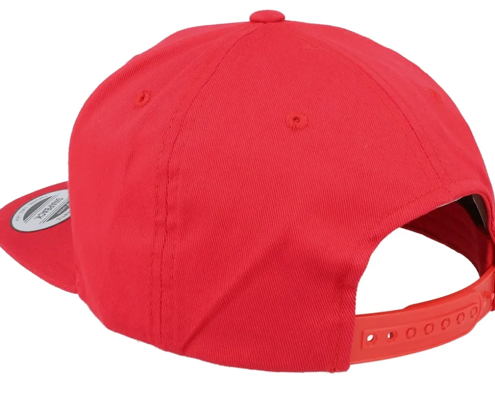Organic Cotton Red Snapback - Yupoong
