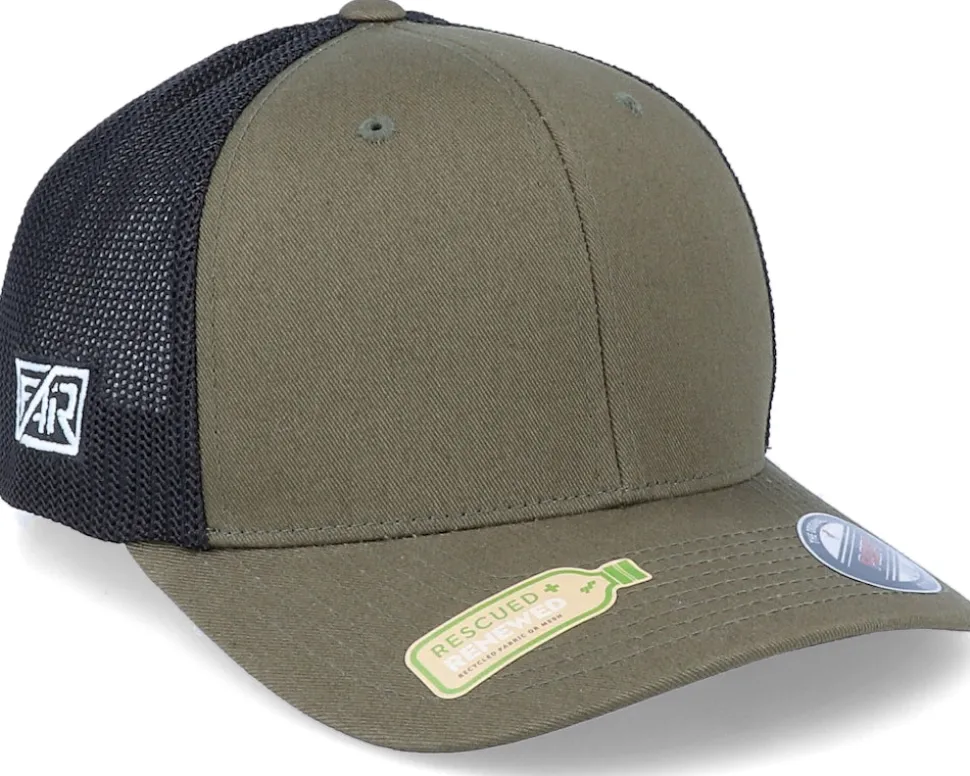 Organic Fair Logo Trucker Olive/Black Flexfit - Fair