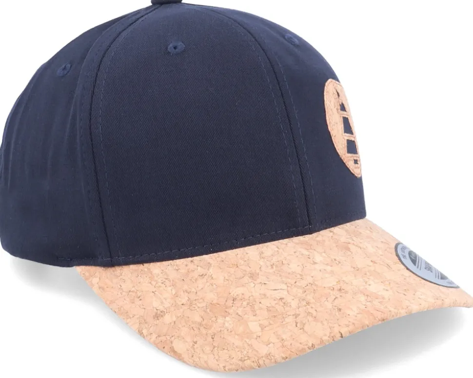 Organic Lines Baseball Cap Dark Blue/Cork Adjustable - Picture