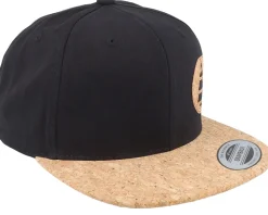 Organic Narrow Black/Cork Snapback - Picture
