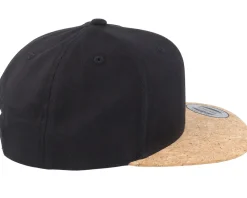 Organic Narrow Black/Cork Snapback - Picture
