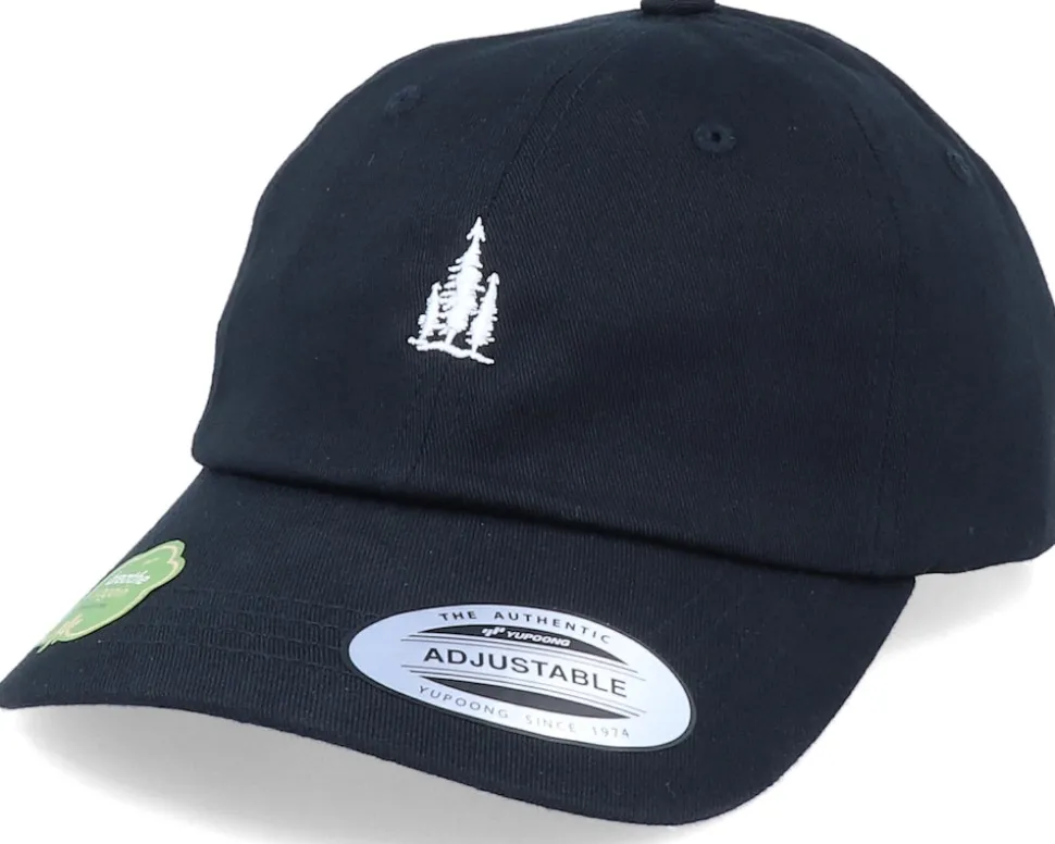 Organic Tiny Pine Trees Black Dad Cap - Wild Spirit