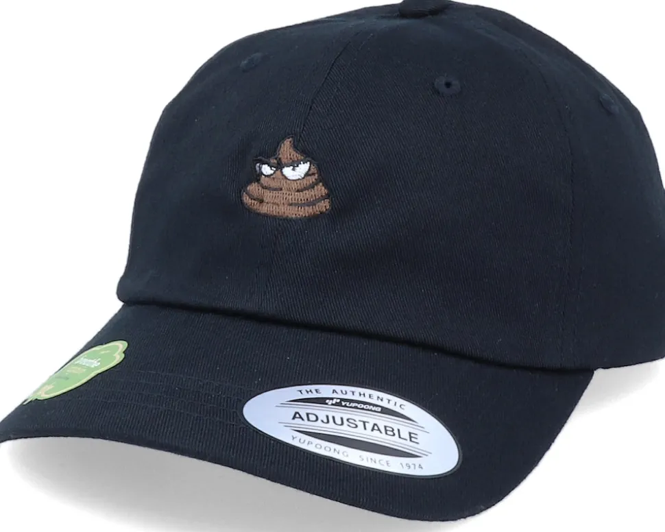 Organic Tiny Poop Emoji Black Dad Cap - Iconic