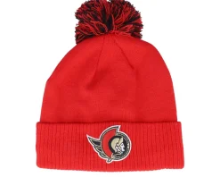 Ottawa Senators NHL Cuff Beanie Red Pom - Adidas