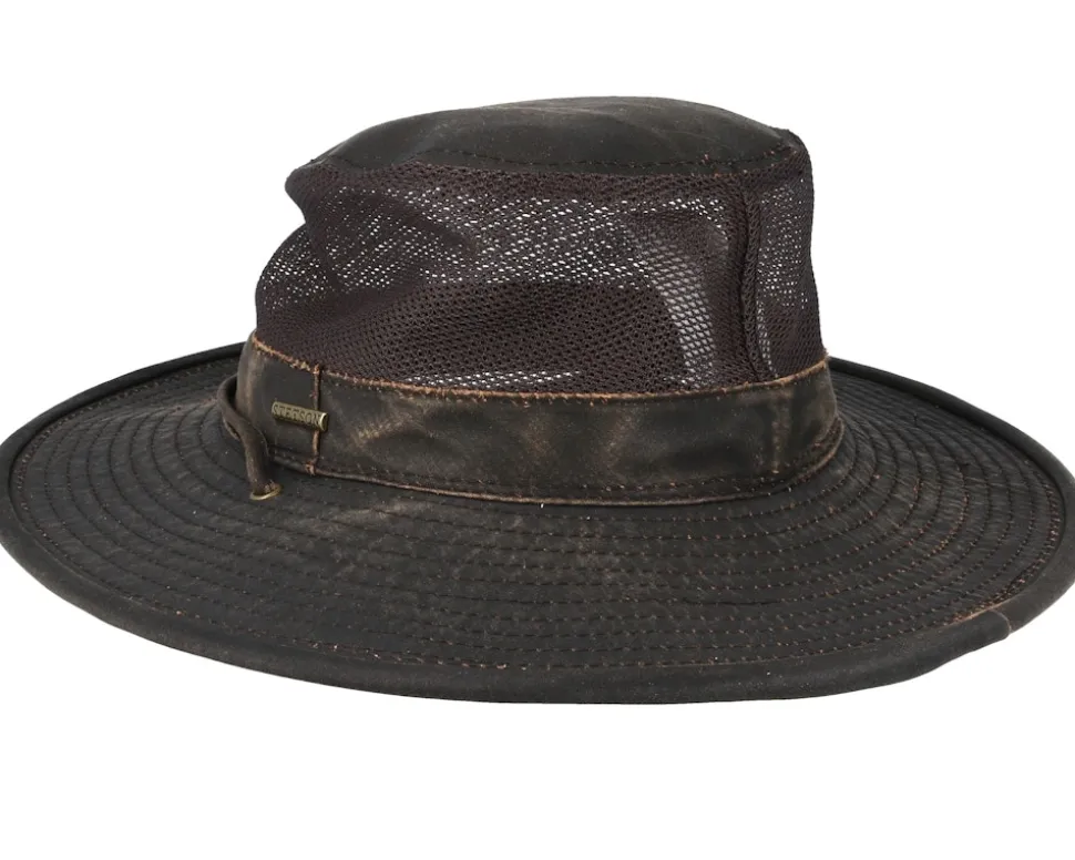 Outdoor Air Mesh CO/PE Washed Brown Traveller - Stetson