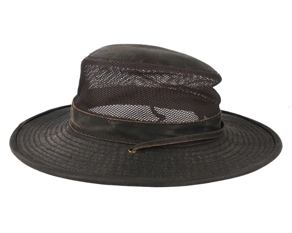 Outdoor Air Mesh CO/PE Washed Brown Traveller - Stetson
