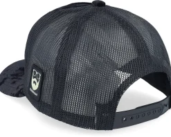 Outlaw With Revolver Velvet Black A-Frame Trucker - Bearded Man