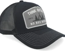 Outside Cap Black A-Frame Trucker - SQRTN