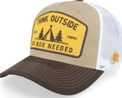 Outside Hooked Cap Khaki Trucker - SQRTN