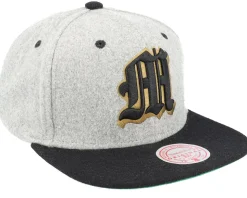 Own Brand Melton Patch Grey/Black Snapback - Mitchell & Ness