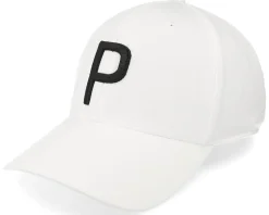 P Cap White Glow/Black Adjustable - Puma