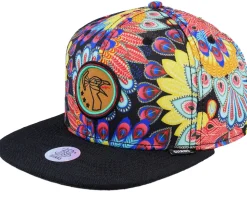 6P Peacock Linen Multi Snapback - Djinns