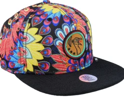 6P Peacock Linen Multi Snapback - Djinns