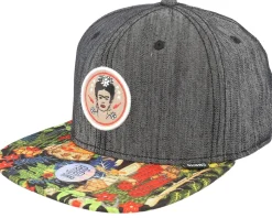 6p Sb Frida Linen Rev. Black Snapback - Djinns