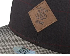 6p Sb Glencheck Brown Snapback - Djinns