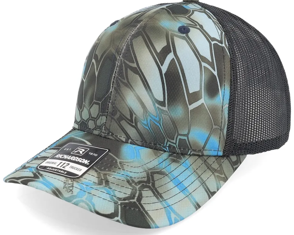 112p Streak Royal Camo/Charcoal Trucker - Richardson