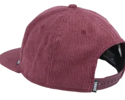 6P Truefit Cord Mountains Wine Snapback - Djinns