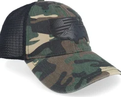 111p Usa Map Flag Black Patch Camo/Black Trucker - Iconic