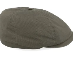 6-panel Cap Cotton Twill Military Olive Flat Cap - Stetson