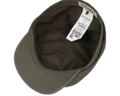 6-panel Cap Cotton Twill Military Olive Flat Cap - Stetson