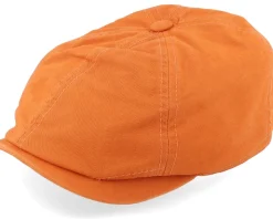 6-panel Cap Cotton Twill Orange Flatcap - Stetson