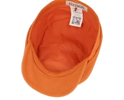 6-panel Cap Cotton Twill Orange Flatcap - Stetson