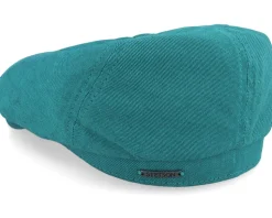 6-Panel Cap Cotton/Linen Teal Flat Cap - Stetson
