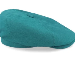 6-Panel Cap Cotton/Linen Teal Flat Cap - Stetson