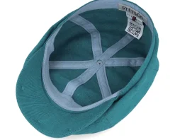 6-Panel Cap Cotton/Linen Teal Flat Cap - Stetson