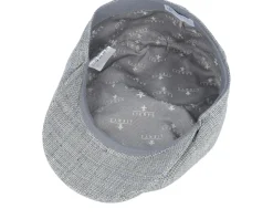 8-panel Cap Hopsack Grey/Blue Flat Cap - Lierys