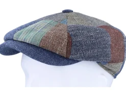 8-panel Patchwork Patchwork Flat Cap - Lierys