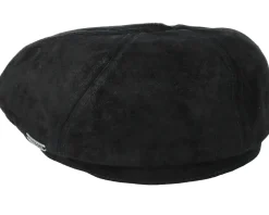 6-Panel Pigskin Black Flat Cap - Stetson